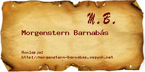 Morgenstern Barnabás névjegykártya